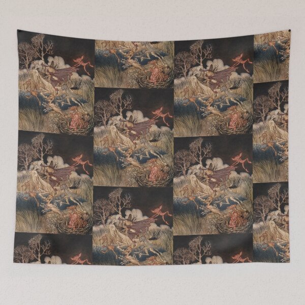 Item preview, Ichabod Crane tortured by demons - Arthur Rackham from Sleepy Hollow designed and sold by Vintage Designs +.