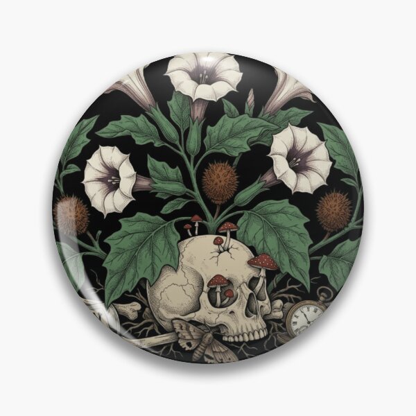 Item preview, Datura Dark Botanical Gothic Poison Flower Art designed and sold by The Wicked Herbarium.