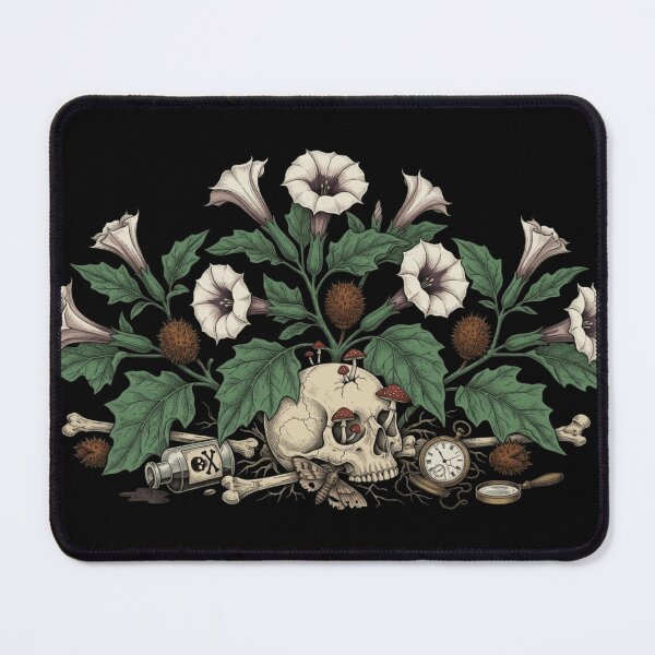 Item preview, Datura Dark Botanical Gothic Poison Flower Art designed and sold by The Wicked Herbarium.