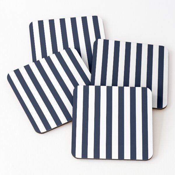 Item preview, Cabana stripe in Navy blue and white color designed and sold by RishabhArts1.