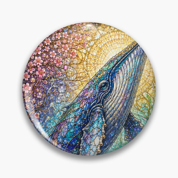 Item preview, The Whale of the Four Seasons – Giant of the Oceans in Stained Glass designed and sold by Pixel Otaku Gallery.