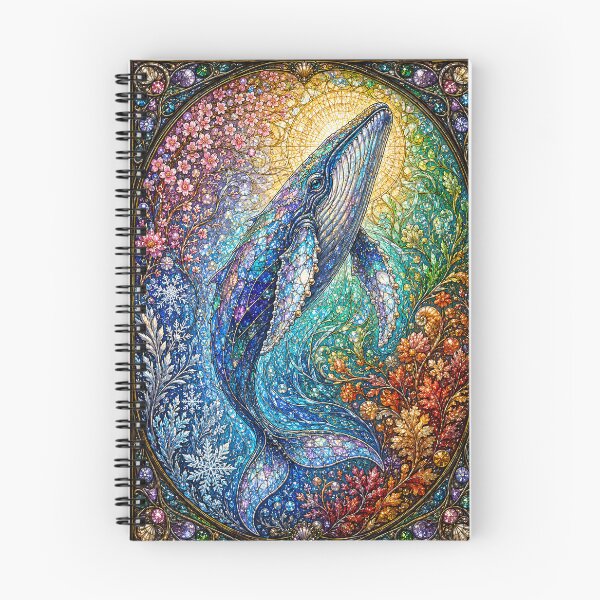 Item preview, The Whale of the Four Seasons – Giant of the Oceans in Stained Glass designed and sold by Pixel Otaku Gallery.