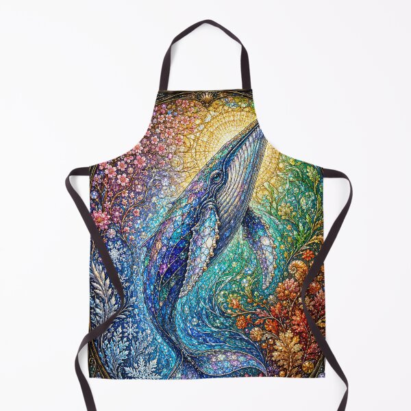 Item preview, The Whale of the Four Seasons – Giant of the Oceans in Stained Glass designed and sold by Pixel Sakura Gallery.
