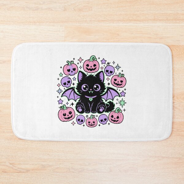 Item preview, Pastel Goth Bat Kitty Spooky Pumpkin Skull designed and sold by chattsuede.