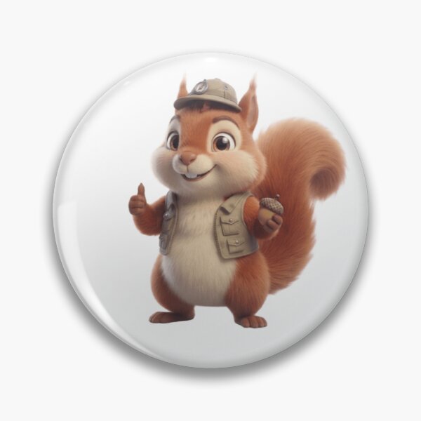 Item preview, Cute 3D Explorer Squirrel Character Sticker designed and sold by TripleVertex-1.