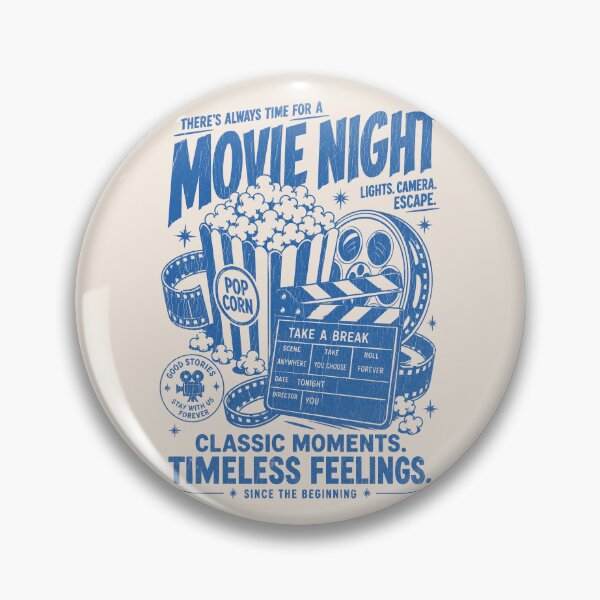 Item preview, Movie Night Vintage Cinema Graphic designed and sold by CamaleonDesigns.