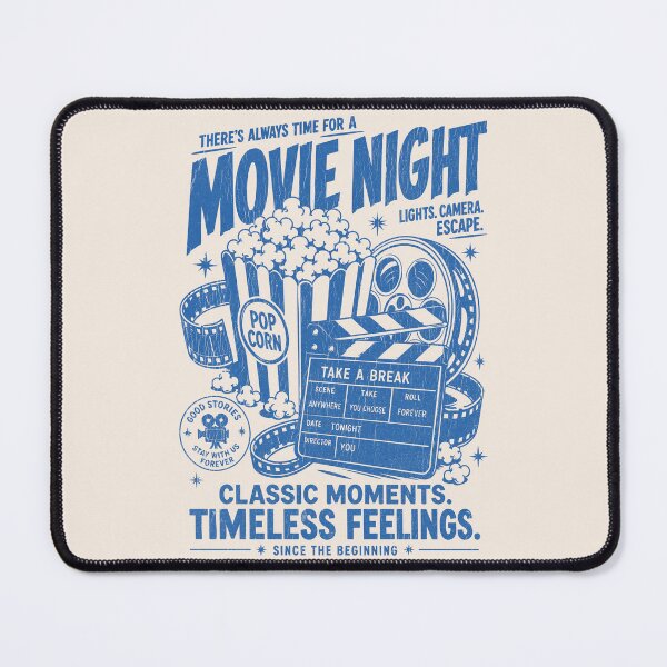 Item preview, Movie Night Vintage Cinema Graphic designed and sold by CamaleonDesigns.