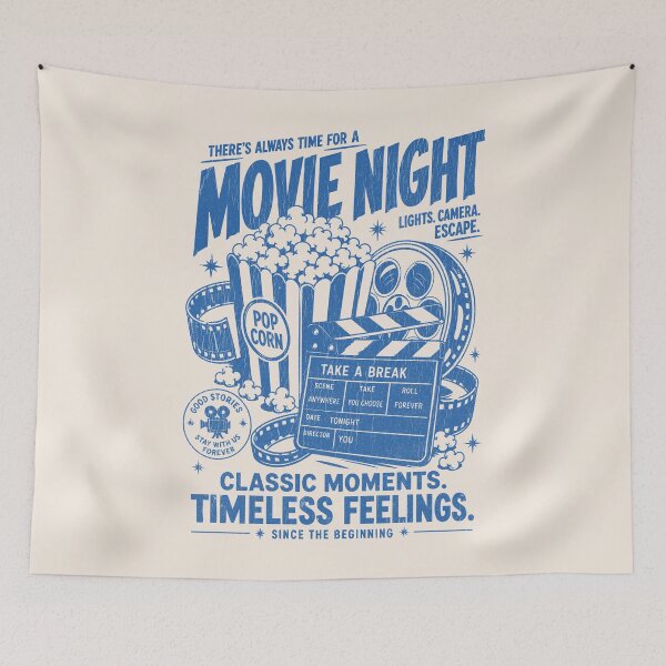 Item preview, Movie Night Vintage Cinema Graphic designed and sold by CamaleonDesigns.