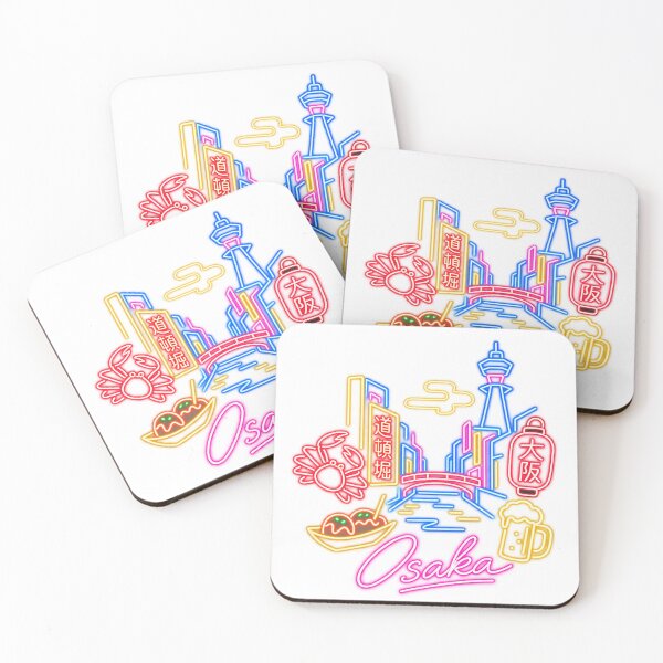 Item preview, Osaka Japan Neon Sign – Retro Dotonbori Street Art, Japanese City Pop & Vintage Neon Travel Sticker T-Shirtく designed and sold by アミヤジャ.