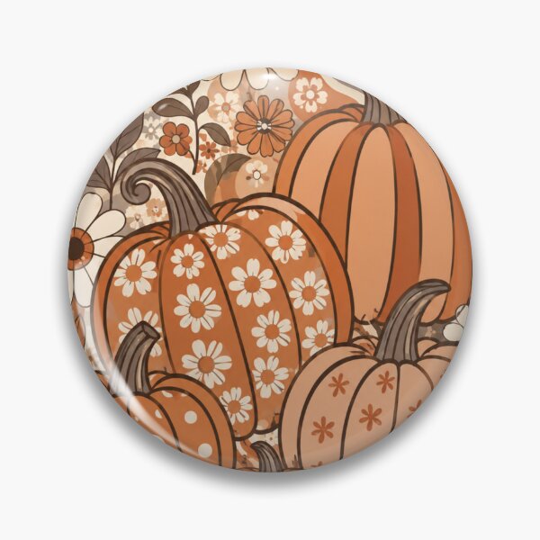 Item preview, Retro 70s Floral Pumpkin Graphic Groovy Autumn Thanksgiving Floral designed and sold by PACS0011.