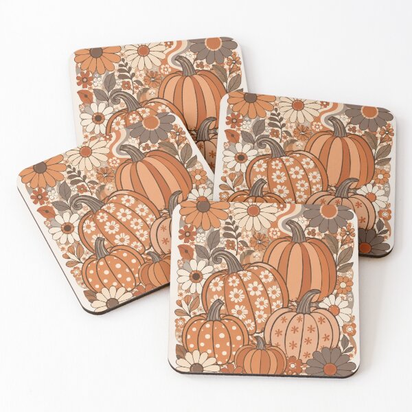 Item preview, Retro 70s Floral Pumpkin Graphic Groovy Autumn Thanksgiving Floral designed and sold by PACS0011.