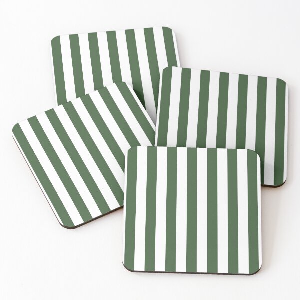 Item preview, Cabana stripe pattern in green and white color designed and sold by RishabhArts1.