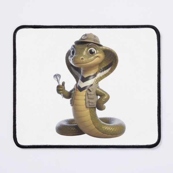 Item preview, Cute 3D Explorer Cobra Snake Character Sticker designed and sold by TripleVertex-1.