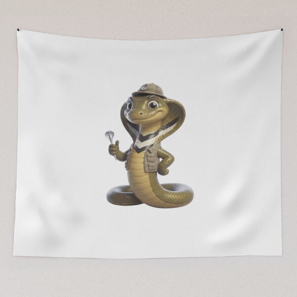 Item preview, Cute 3D Explorer Cobra Snake Character Sticker designed and sold by TripleVertex-1.