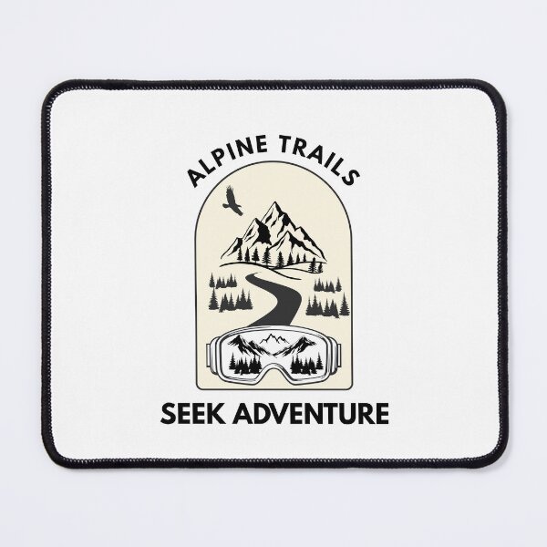 Item preview, Alpine Trails Seek Adventure Mountain Badge designed and sold by SteCreator.