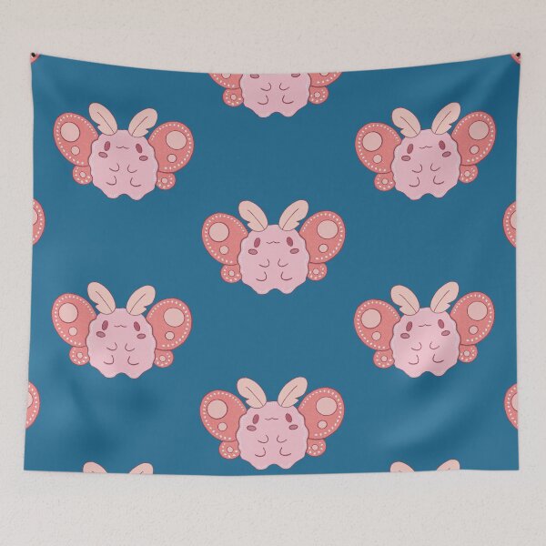 Item preview, Chunky Pink Moth | Cute Kawaii Moth Art designed and sold by Whimsy Moth .