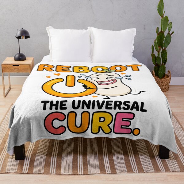 Item preview, Reboot The Universal Cure Funny Tech Meme designed and sold by CreativeArtisanPrints Shop.