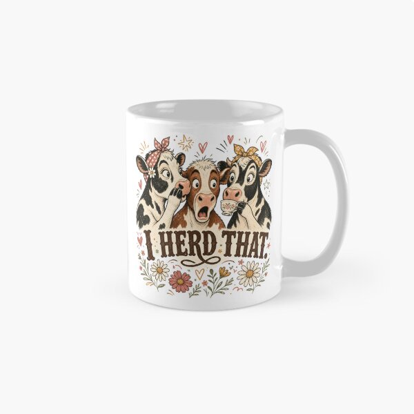 Item preview, Funny Cow -I Herd That Funny Gossip Cow Retro Cartoon designed and sold by ice-apparel.