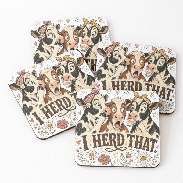 Item preview, Funny Cow -I Herd That Funny Gossip Cow Retro Cartoon designed and sold by ice-apparel.