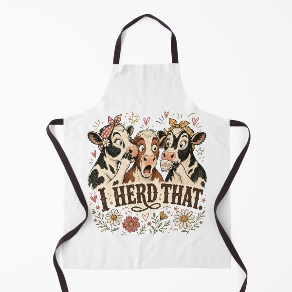 Item preview, Funny Cow -I Herd That Funny Gossip Cow Retro Cartoon designed and sold by ice-apparel.