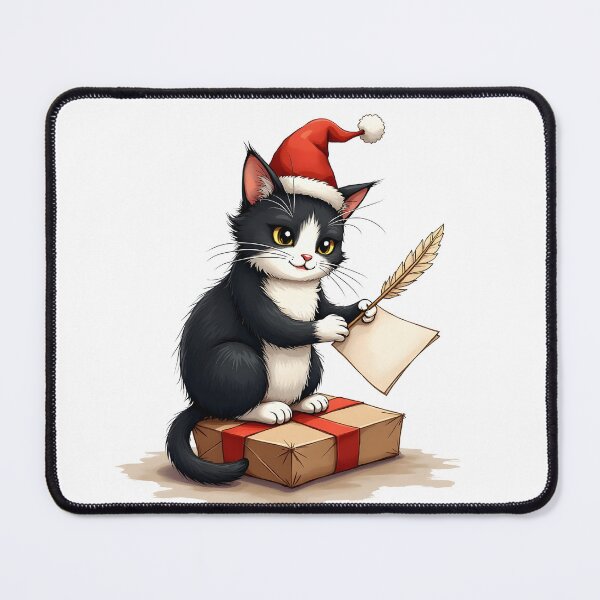 Item preview, Kitty Christmas Post Office – Mail Cat on Parcel designed and sold by ArtemisEutopia.