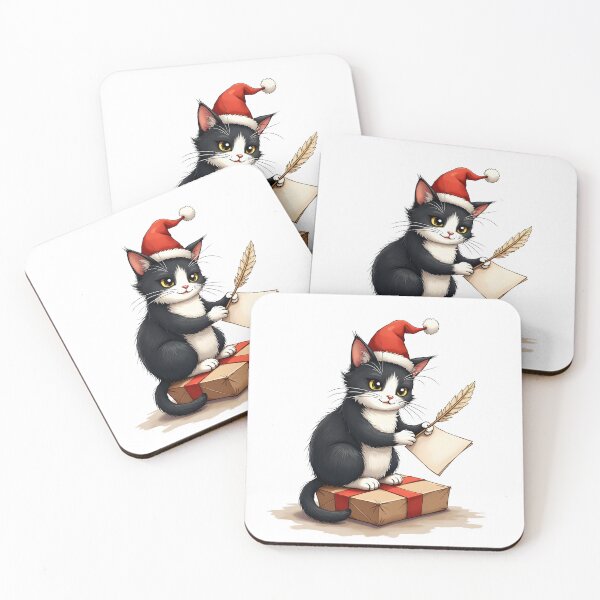 Item preview, Kitty Christmas Post Office – Mail Cat on Parcel designed and sold by ArtemisEutopia.