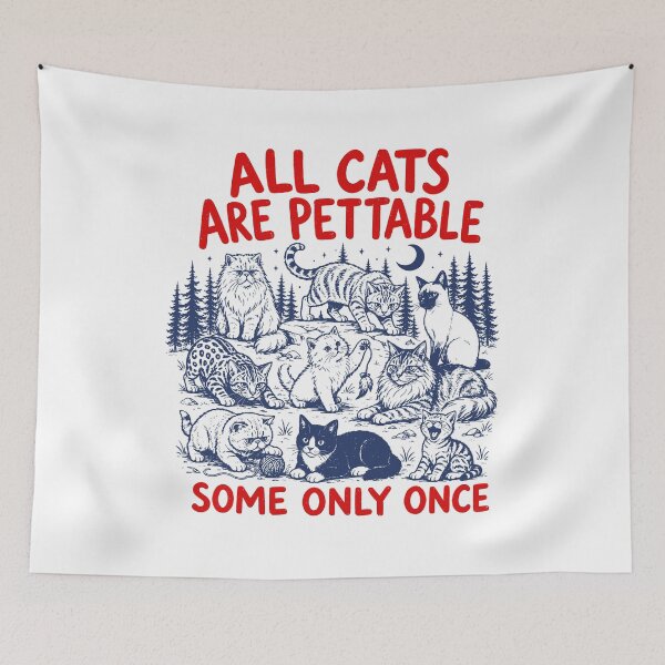 Item preview, All Cats Are Pettable Some Only Once designed and sold by gunaone-design.