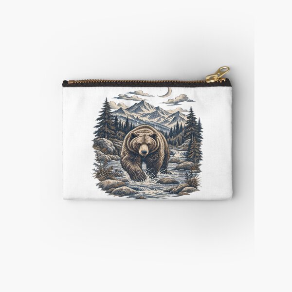 Item preview, Brown Bear Mountain Wilderness Forest Nature Outdoor Premium Tri-Blend T-Shirt designed and sold by OUICHA.