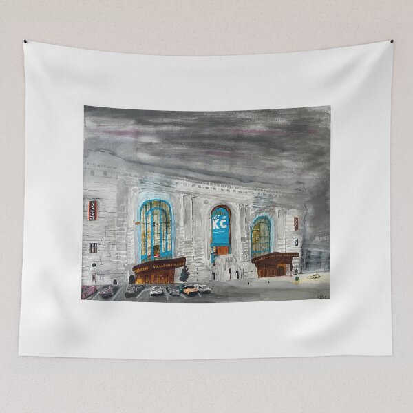 Item preview, Union Station Kansas City – Stormy Sky Urban Painting designed and sold by BirdandaBrush.