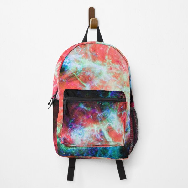 Item preview, Bright Coral Rainbow Galaxy Crab Nebula - Cosmic JWST Print designed and sold by 2sweetsDesign.
