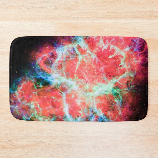 Item preview, Bright Coral Rainbow Galaxy Crab Nebula - Cosmic JWST Print designed and sold by 2sweetsDesign.