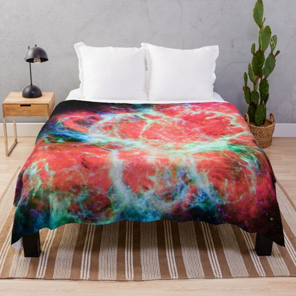Item preview, Bright Coral Rainbow Galaxy Crab Nebula - Cosmic JWST Print designed and sold by 2sweetsDesign.