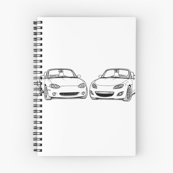 Item preview, Four Generations of a Classic Roadster – Line Art Illustration designed and sold by ElceMare.