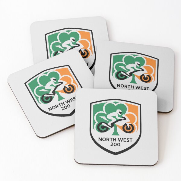 Item preview, North West 200 Irish Road Racing Shamrock Shield Motorcycle Emblem designed and sold by KiwiRider.