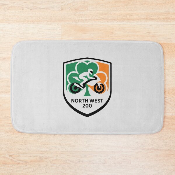 Item preview, North West 200 Irish Road Racing Shamrock Shield Motorcycle Emblem designed and sold by KiwiRider.