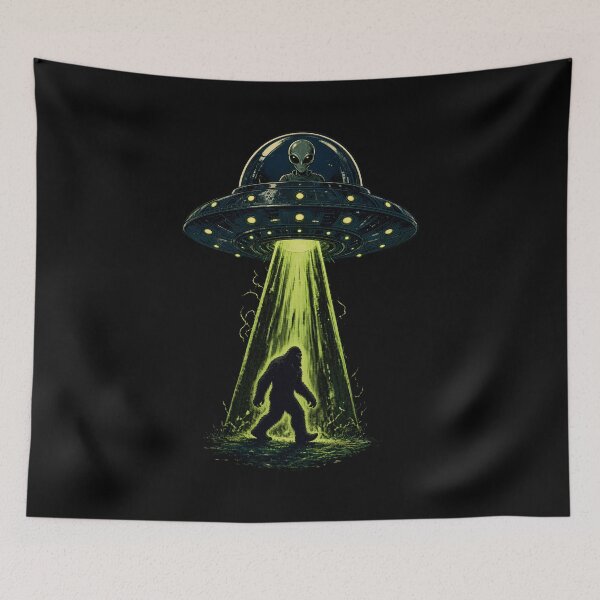 Item preview, Bigfoot UFO Abduction Comic Graphic Art designed and sold by TshirtsOnline-.