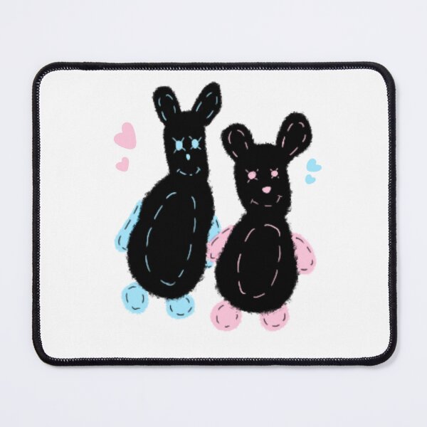 Item preview, Cute blue and pink bunnies 666 designed and sold by 666Arts.