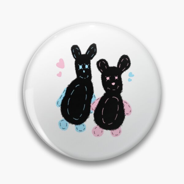 Item preview, Cute blue and pink bunnies 666 designed and sold by 666Arts.