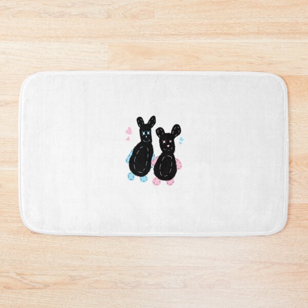 Item preview, Cute blue and pink bunnies 666 designed and sold by 666Arts.