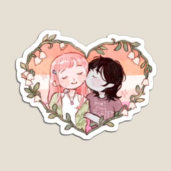 Item preview, yuri kiss in a flower heart designed and sold by shurinpat.