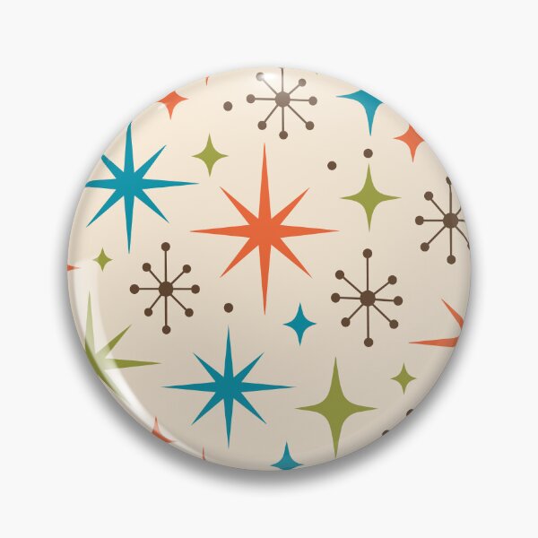 Artikelvorschau, Retro Mid Century Modern Atomic Starburst Pattern entworfen und verkauft von tonymagnerart.