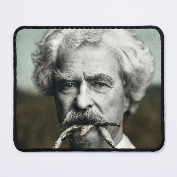 Item preview, Mark Twain Sardine Portrait designed and sold by Mystikos Art.