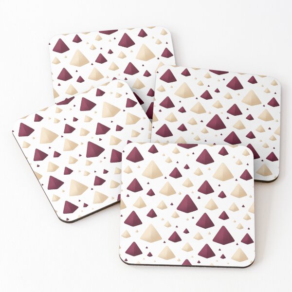 Item preview, Burgundy and cream colored triangles designed and sold by snoWorkshop.