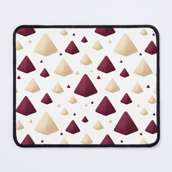 Item preview, Burgundy and cream colored triangles designed and sold by snoWorkshop.