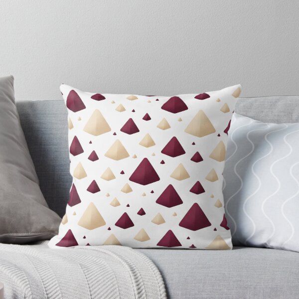 Item preview, Burgundy and cream colored triangles designed and sold by snoWorkshop.