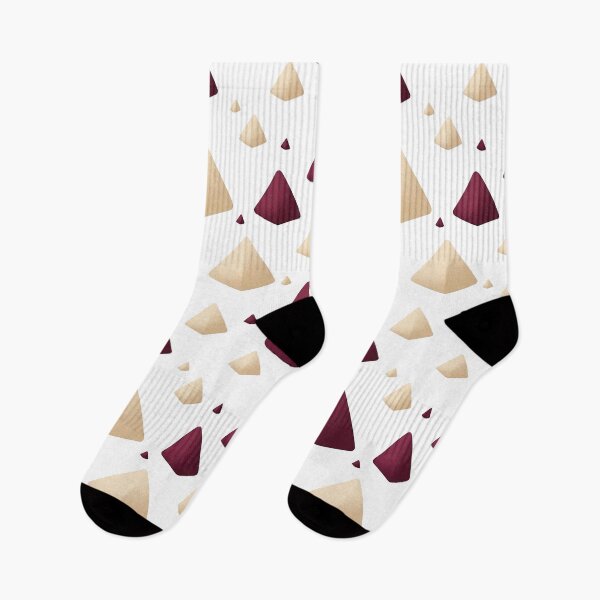 Item preview, Burgundy and cream colored triangles designed and sold by snoWorkshop.