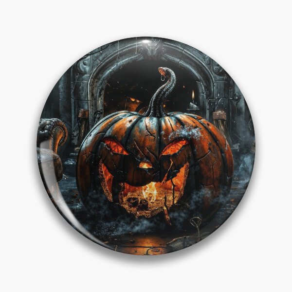 Item preview, Haunted Halloween Pumpkin – Gothic Jack O Lantern in Dark Manor designed and sold by DrakariArt.