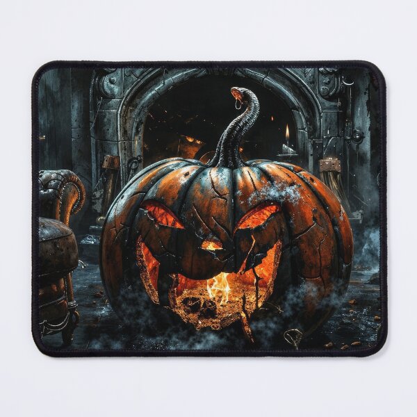 Item preview, Haunted Halloween Pumpkin – Gothic Jack O Lantern in Dark Manor designed and sold by DrakariArt.