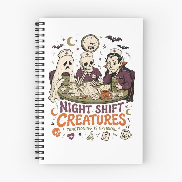 Item preview, Night Shift Creatures Funny Nurse Halloween designed and sold by ice-apparel.
