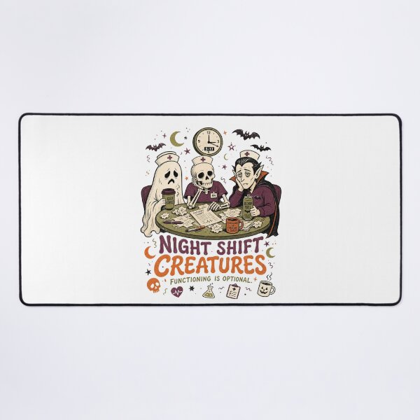 Item preview, Night Shift Creatures Funny Nurse Halloween designed and sold by ice-apparel.